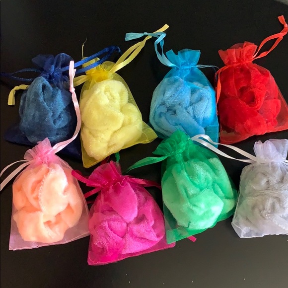 3 Velvet Scrunchies with Bags! 🌈 - Picture 2 of 5